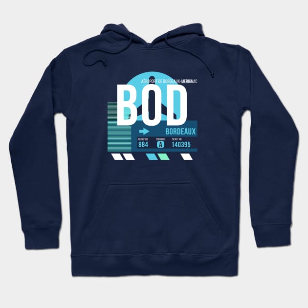 Bordeaux (BOD) Airport // Sunset Baggage Tag Hoodie by Now Boarding